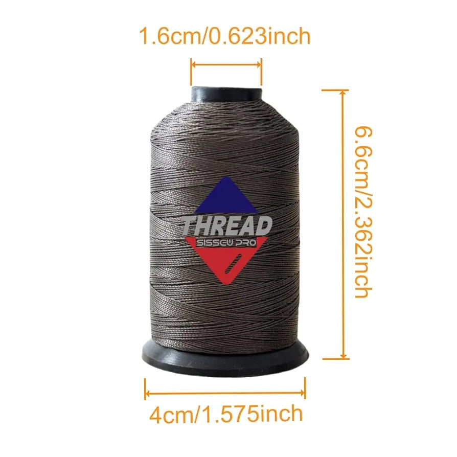Sissewpro 8 Colors Bonded Nylon Thread 69 Upholstery Thread Heavy Duty Threads for Sewing Machine Leather, Beading, Hair Weaving, Denim, Canvas,Webbings Tex70, 1oz 375 yds Each(8, Colors)