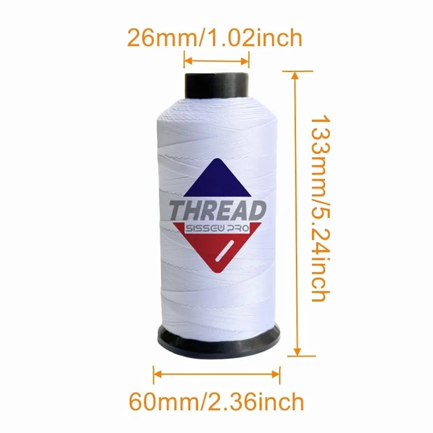 Sissewpro Bonded Nylon Thread 138 Upholstery Thread Heavy Duty for Sewing Machine Strong Black Threads for Leather Crafts Furniture Cusion,Boats Car Cover Seats,Canvas,Tex135, 4oz 750yds