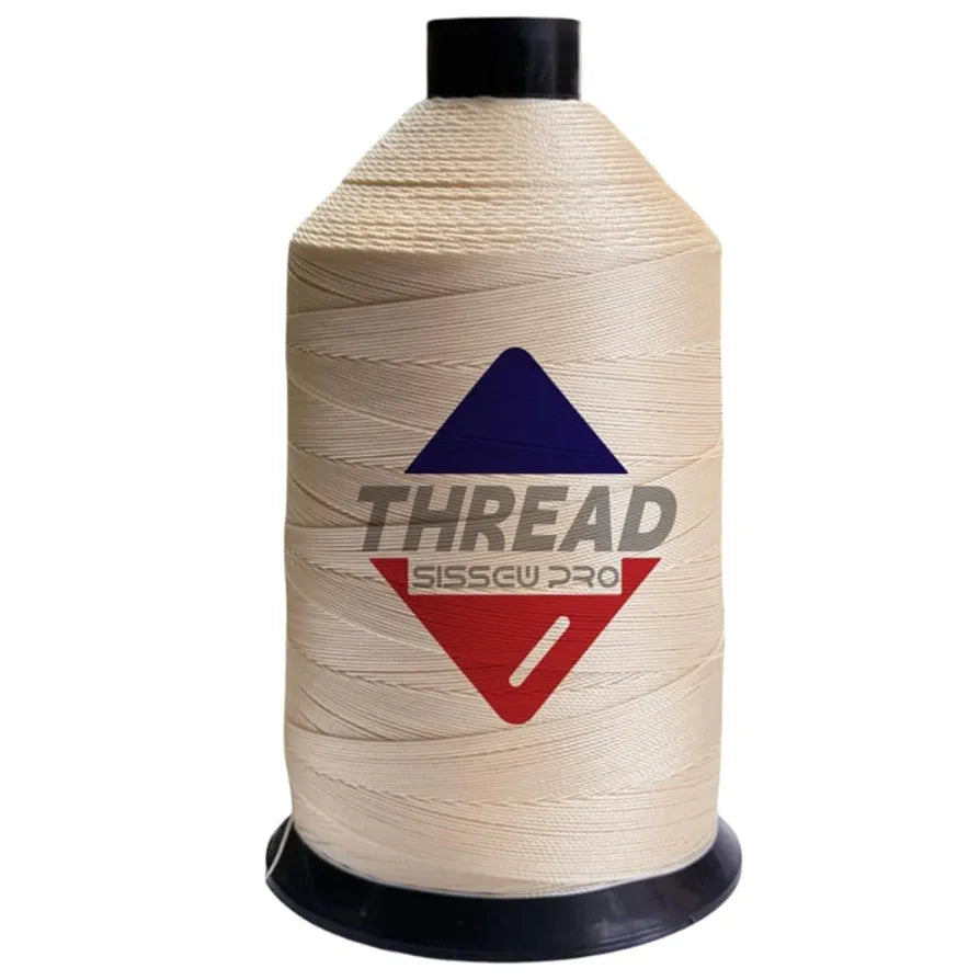 Sissewpro 16oz 207 Bonded Nylon Thread for Sewing Machine Leather Stitching Repair, T210 Thick Nylon Beige Sewing Thread for Upholstery Heavy Duty, Saddles,Furniture, Awnings, #207 Tex210 2000yds