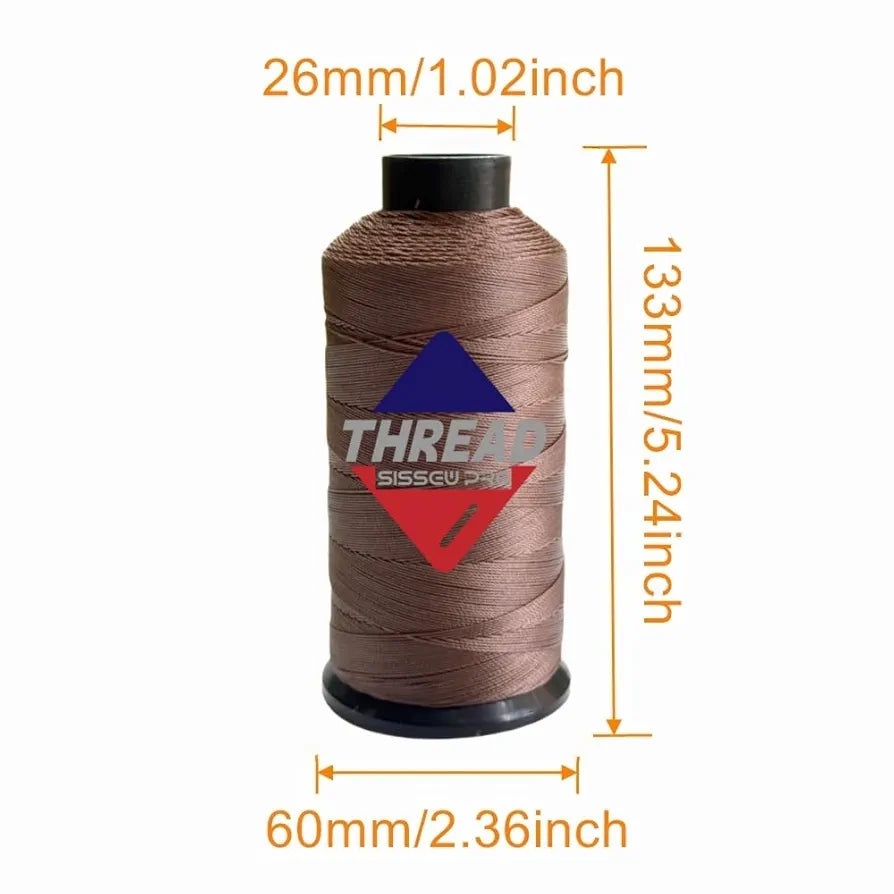 Sissewpro Bonded Nylon Thread 138 Upholstery Thread Heavy Duty for Sewing Machine Strong Black Threads for Leather Crafts Furniture Cusion,Boats Car Cover Seats,Canvas,Tex135, 4oz 750yds