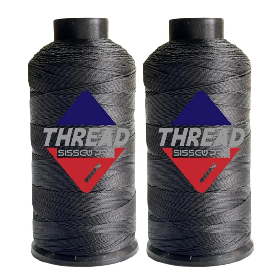 Sissewpro Bonded Nylon Thread 138 Upholstery Thread Heavy Duty for Sewing Machine Strong Black Threads for Leather Crafts Furniture Cusion,Boats Car Cover Seats,Canvas,Tex135, 4oz 750yds