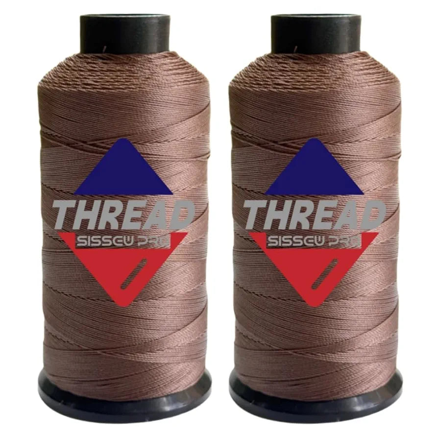 Sissewpro Bonded Nylon Thread 138 Upholstery Thread Heavy Duty for Sewing Machine Strong Black Threads for Leather Crafts Furniture Cusion,Boats Car Cover Seats,Canvas,Tex135, 4oz 750yds