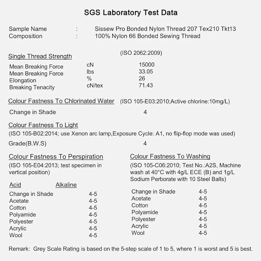 Sissewpro 16oz 207 Bonded Nylon Thread for Sewing Machine Leather Stitching Repair, T210 Thick Nylon Beige Sewing Thread for Upholstery Heavy Duty, Saddles,Furniture, Awnings, #207 Tex210 2000yds