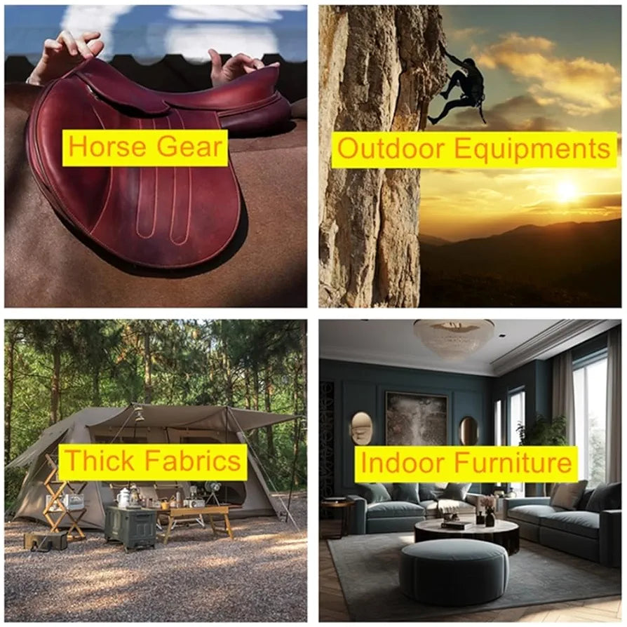 Sissewpro Bonded Nylon Thread 138 Upholstery Thread Heavy Duty for Sewing Machine Strong Black Threads for Leather Crafts Furniture Cusion,Boats Car Cover Seats,Canvas,T135, 8oz 1500yds