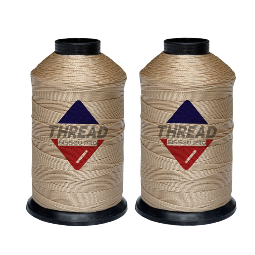 Sissewpro Tex70 Bonded Nylon Thread 69 210D/3, 1oz 375yds(2, Beige)