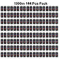 SissewPro 40WT Polyester Embroidery Thread 120D/2 1000m Spool (Black, 144pcs)
