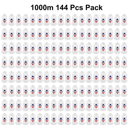 SissewPro 40WT Polyester Embroidery Thread 120D/2 1000m Spool (White, 144pcs)