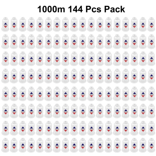 SissewPro 40WT Polyester Embroidery Thread 120D/2 1000m Spool (White, 144pcs)