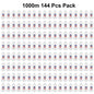 SissewPro 40WT Polyester Embroidery Thread 120D/2 1000m Spool (White, 144pcs)