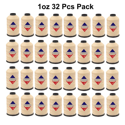 Sissewpro Tex70 Bonded Nylon Thread 69 210D/3, 1oz 375yds（Natural, 36pcs）