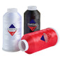 40WT Polyester Machine Embroidery Thread  5000m Spool 4 PACK (4, 2Black+2White)