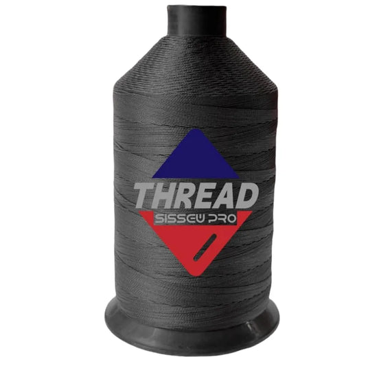 Sissewpro 16oz 207 Bonded Nylon Thread for Sewing Machine Leather Stitching Repair, T210 Thick Nylon Black Sewing Thread for Upholstery Heavy Duty, Saddles,Furniture, Awnings, #207 Tex210 2000yds