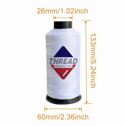Sissewpro Bonded Nylon Thread 138 Upholstery Thread Heavy Duty for Sewing Machine Strong Black Threads for Leather Crafts Furniture Cusion,Boats Car Cover Seats,Canvas,Tex135, 4oz 750yds 