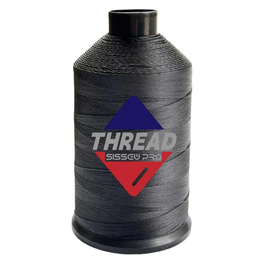 Sissewpro Bonded Nylon Thread 138 Upholstery Thread Heavy Duty for Sewing Machine Strong Black Threads for Leather Crafts Furniture Cusion,Boats Car Cover Seats,Canvas,T135, 8oz 1500yds
