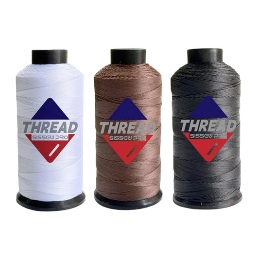 Sissewpro Bonded Nylon Thread 138 Upholstery Thread Heavy Duty for Sewing Machine Strong Black Threads for Leather Crafts Furniture Cusion,Boats Car Cover Seats，Canvas,Tex135, 4oz 750yds 