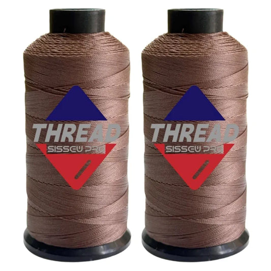 Sissewpro Bonded Nylon Thread 138 Upholstery Thread Heavy Duty for Sewing Machine Strong Black Threads for Leather Crafts Furniture Cusion,Boats Car Cover Seats,Canvas,Tex135, 4oz 750yds 