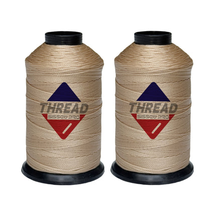 Sissewpro Tex70 Bonded Nylon Thread 69 210D/3, 1oz 375yds（2, Beige）