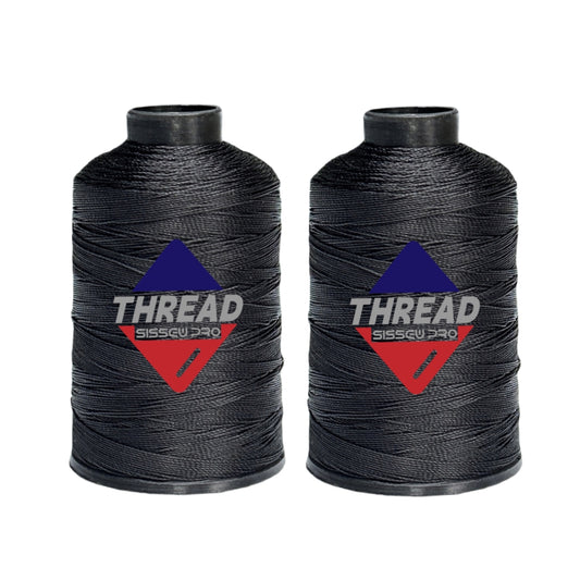 Sissewpro Tex70 Bonded Nylon Thread 69 210D/3, 1oz 375yds（2, Black）