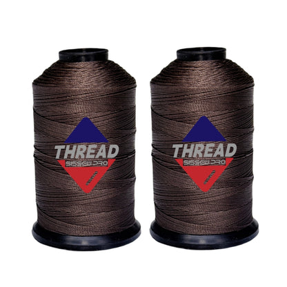 Sissewpro Tex70 Bonded Nylon Thread 69 210D/3, 1oz 375yds（2, Brown）