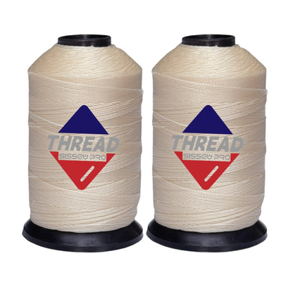Sissewpro Tex70 Bonded Nylon Thread 69 210D/3, 1oz 375yds（2, Natural）