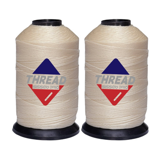 Sissewpro Tex70 Bonded Nylon Thread 69 210D/3, 1oz 375yds（2, Natural）